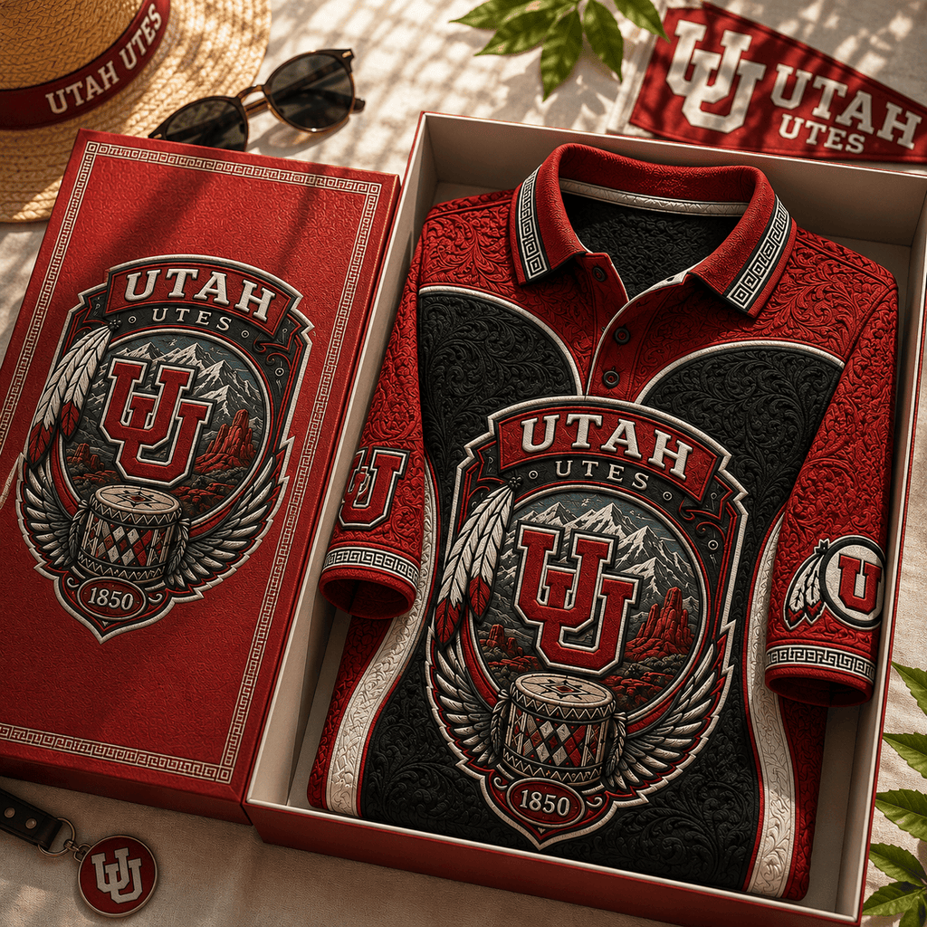 PREMIUM UTAH EMBOSS POLO SHIRT HQH