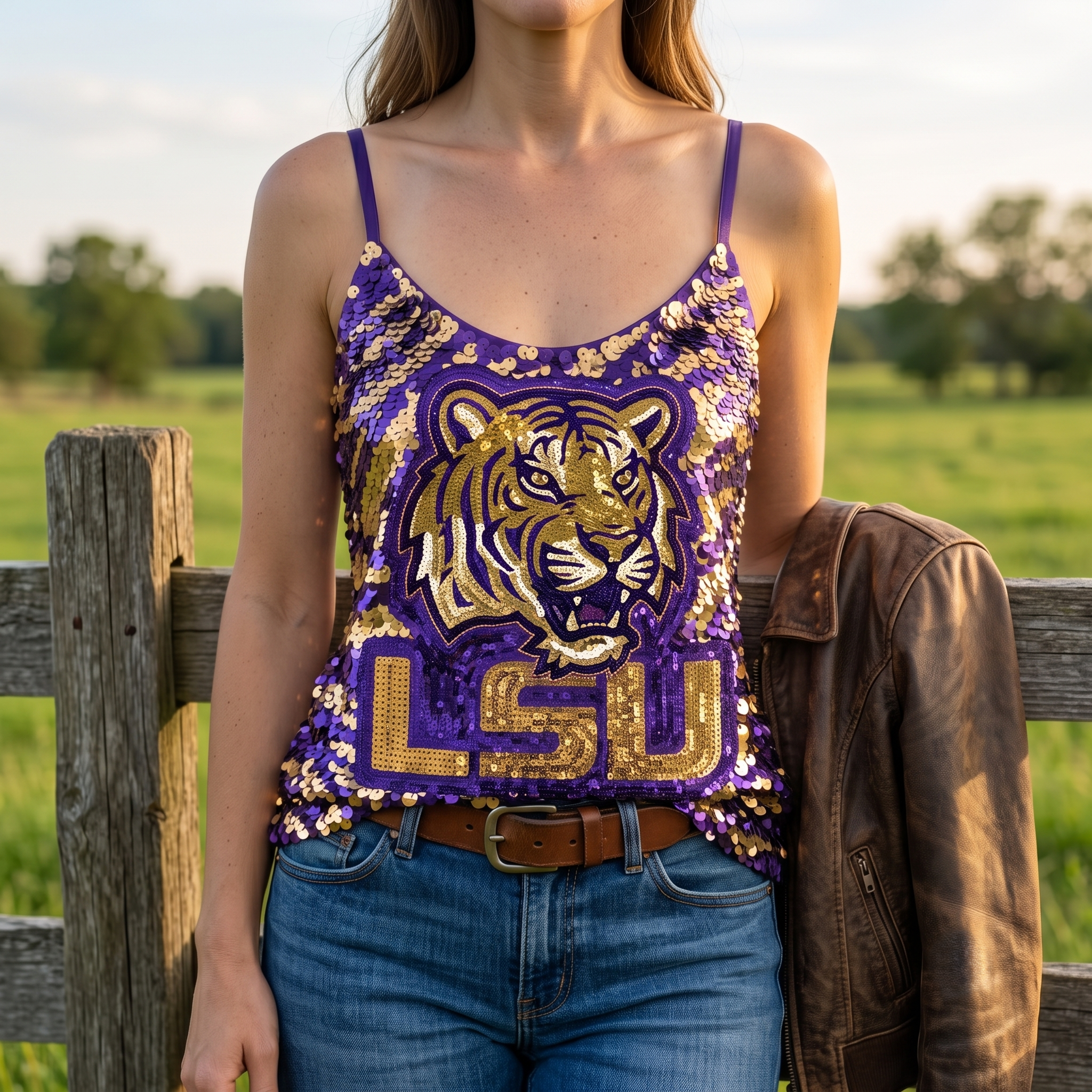 Premium LSU Jersey Cami Top HTTT