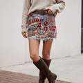 ACT Embellished Denim Skirt NTKO