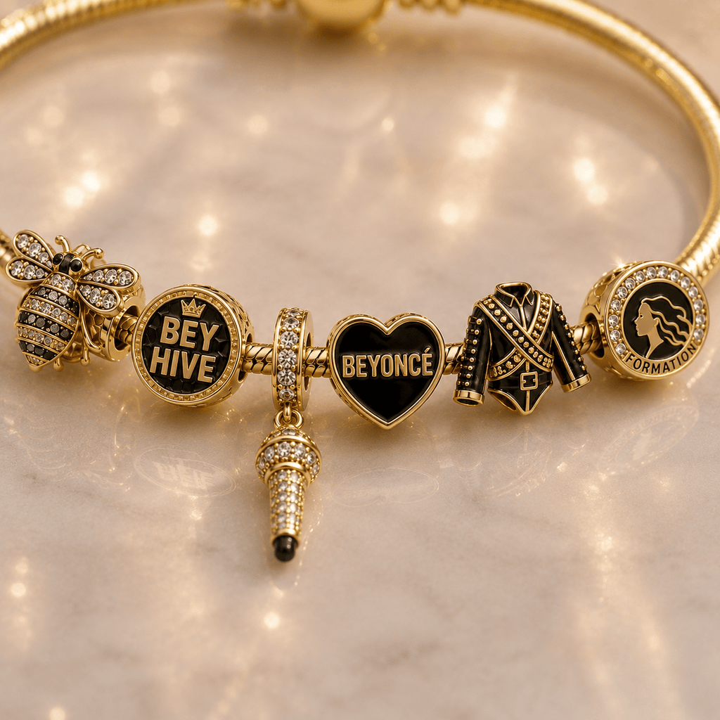 BYC Gold Charm Bracelet Set VTH