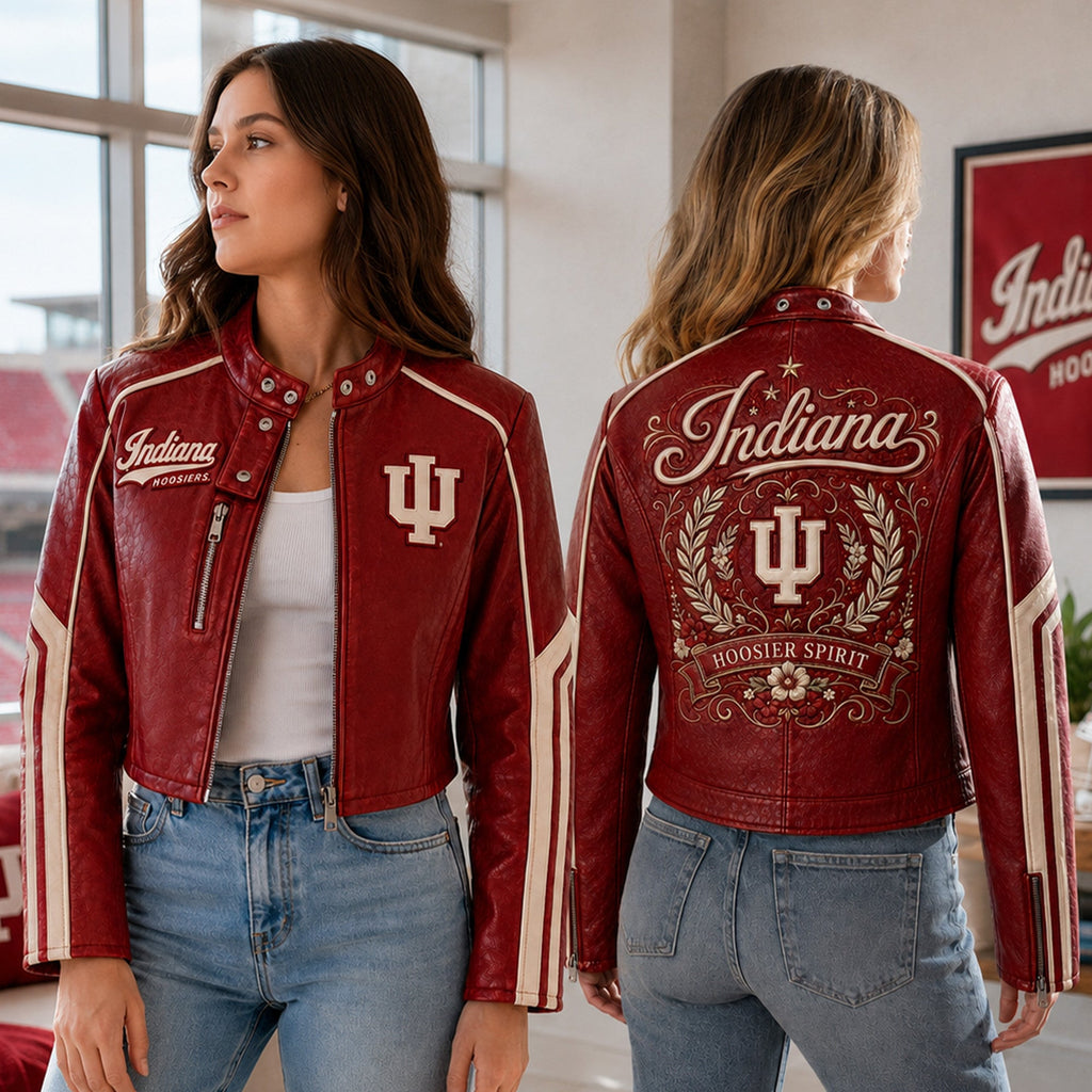 Premium IDH Cropped Leather Zipper Jacket TNSM